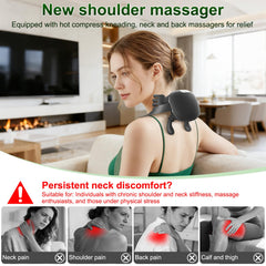 Nooydio neck massager heat function provides warm, soothing therapy on demand.