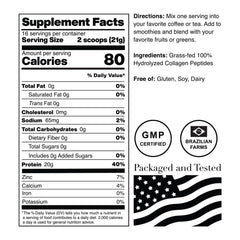 NorCal Hydrolyzed Collagen Peptides in smoothie highlights protein boost with no added carbs.