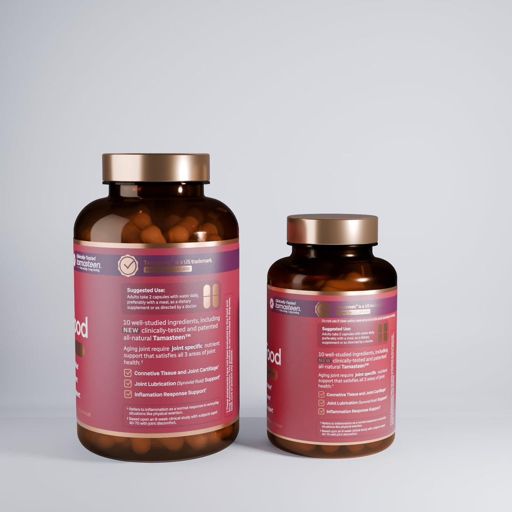 Nordic Healthy Living Joint Food box displays tamasteen label and branding