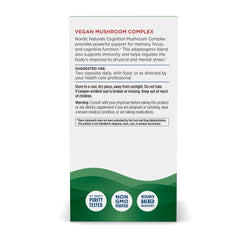 Cognition Mushroom Complex label highlights Lion's Mane and Bacopa ingredients