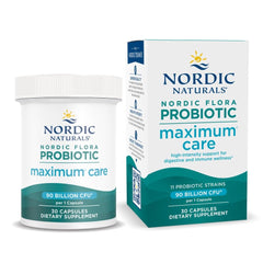 Nordic Naturals Nordic Flora Probiotic Maximum Care bottle for daily gut balance