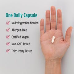 Nordic Naturals Nordic Flora Probiotic Women’s Balance dispensing scene illustrates convenient daily use