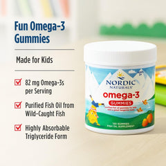 Nordic Naturals Nordic Omega-3 Gummies Tangerine kids snack ready for after-school treat