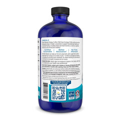 Nordic Naturals Omega-3 lemon liquid pour shows easy daily dosing