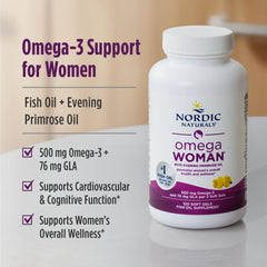 Nordic Naturals Omega Woman seal of third-party testing and purity.