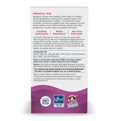 Prenatal DHA packaging emphasizes non-GMO, gluten- and dairy-free ingredients.