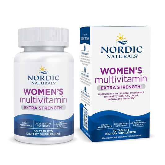 Nordic Naturals Women’s Multivitamin Extra Strength bottle front supports daily wellness