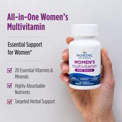 Nordic Naturals Women’s Multivitamin One Daily purity and ingredients highlight quality standards.