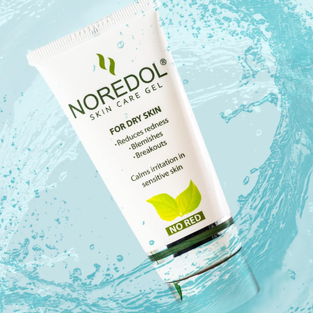 Boxed packaging of Noredol Skin Care Gel for easy shelf storage.