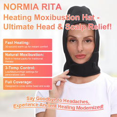 NORMIA RITA moxibustion hat side view with adjustable fit during use