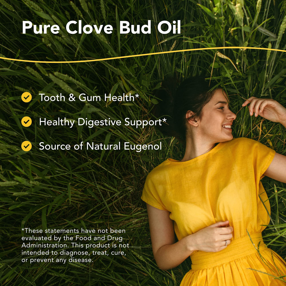 Clovanol ingredients list shows pure steam-extracted clove oil and olive oil.