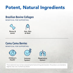Ingredients list showing bromelain and papain for digestion and absorption