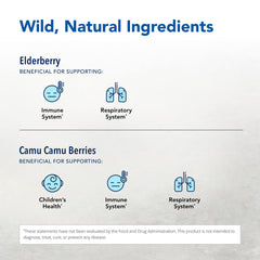 Close-up of Elder-C ingredients showcasing elderberry and oregano blends