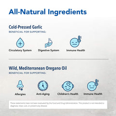 NORTH AMERICAN HERB AND SPICE OregaMax ingredients list highlights oregano, garlic, and onion for a wholesome blend