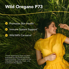 OregaUltra label close-up highlighting 84% carvacrol content.
