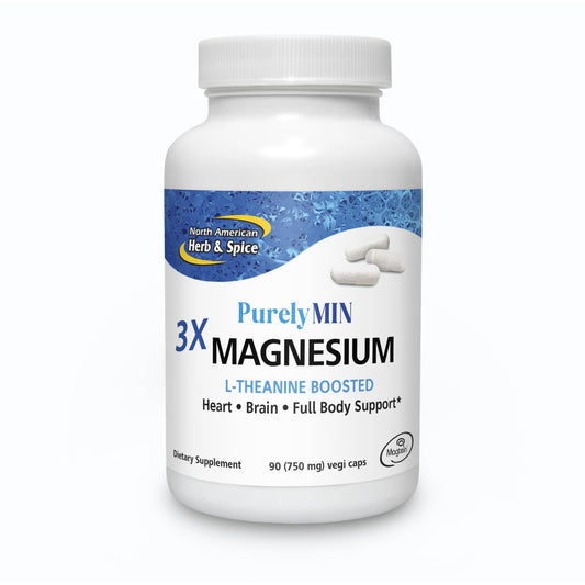 North American Herb & Spice PurelyMin bottle pour for easy daily magnesium.