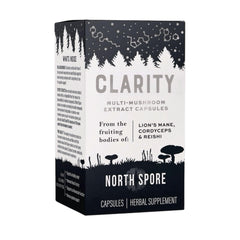 North Spore Clarity packaging USA-grown organic mushrooms.