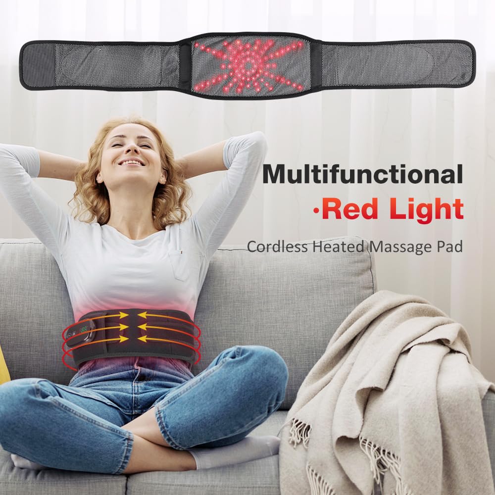 NORTHERN BROTHERS back heating belt with adjustable strap wrapped around the waist.