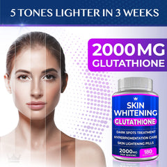 Northern Crown Cosmetics Glutathione bottle side panel shows dosage and vegan status.