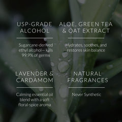 Lavender and cardamom fragrance on Lavendula wipes