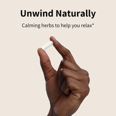Nourished Natural Health Calm + Sleep uses a 6-in-1 herbal blend for natural wind-down