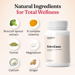 Nourished Period + PMS Repair bottle pouring capsules into hand for daily support.
