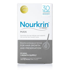 Nourkrin Man 60 tablets package for daily hair support.