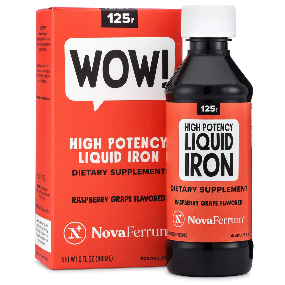 NovaFerrum Wow bottle with 5 mL dose for adult iron support