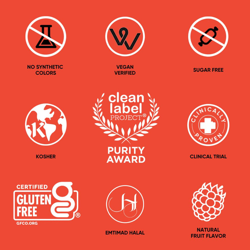 NovaFerrum Wow label showing vegan gluten free kosher halal certifications
