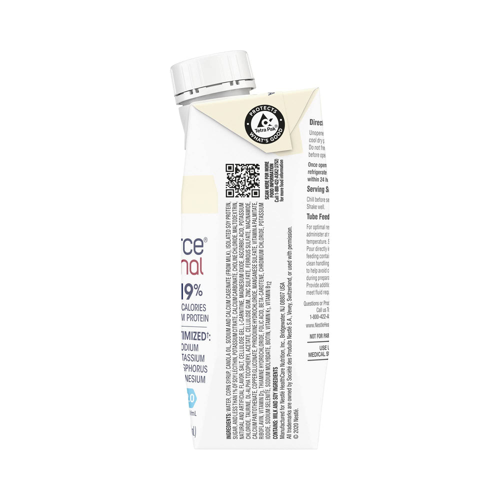 Novasource Renal Vanilla glass pour highlights convenient on-the-go nutrition