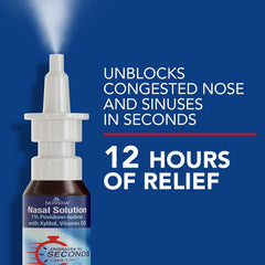 NOVEHA nasal spray nozzle shown for precise application and quick relief.