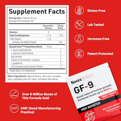 Novex Biotech GF-9 30 sachets displayed together
