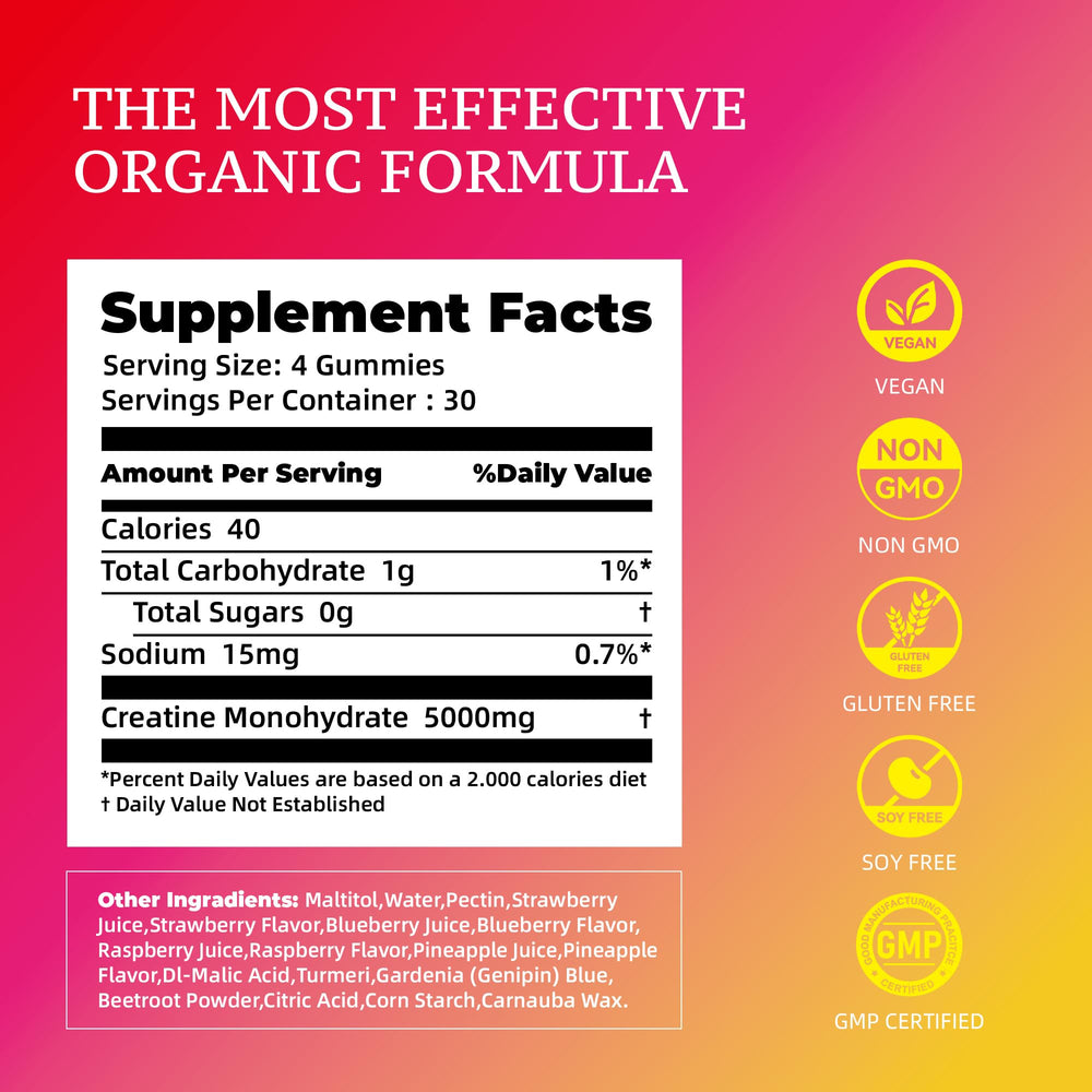 novomins Creatine Gummies close-up highlighting tasty, easy-to-take form