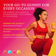 novomins Creatine Gummies in active workout scene