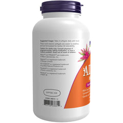 NOW Foods Adam capsules close-up emphasizes softgel texture for easy swallowing.