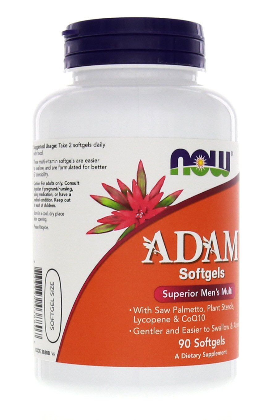 NOW Foods Adam Men's Multivitamin label details