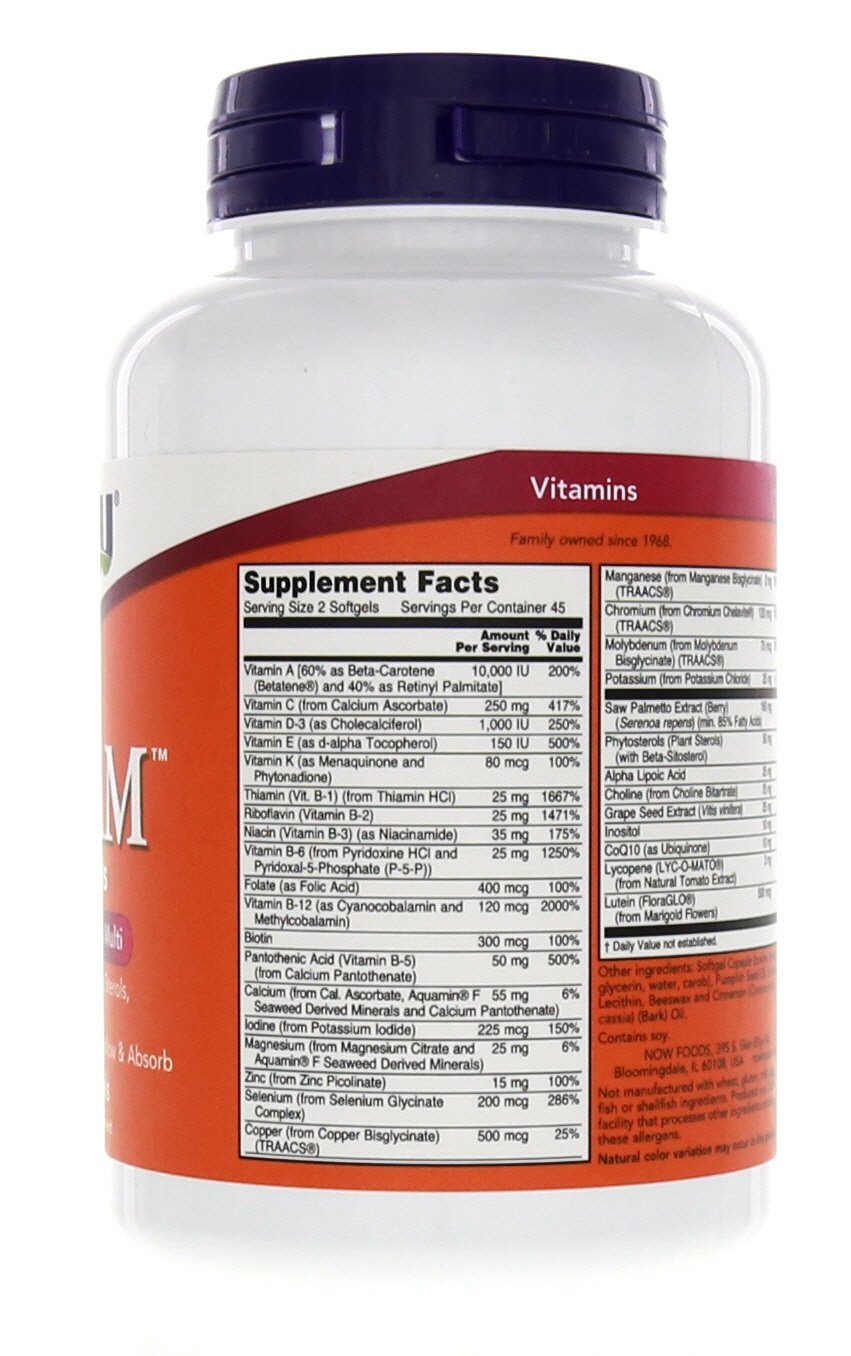 NOW Foods Adam Men's Multivitamin pack of 2