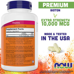 NOW Foods Biotin 200 vegan capsules pack-2 for daily use and value