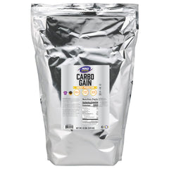 NOW Foods Carbo Gain powder bag for steady energy during workouts