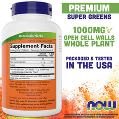 NOW Foods Chlorella broken cell walls close-up for better nutrient digestion
