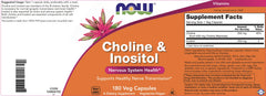 NOW Foods Choline Inositol two-pack for a full year of capsules