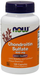 NOW Foods Chondroitin Sulfate 600mg bottle front view suggests joint support.