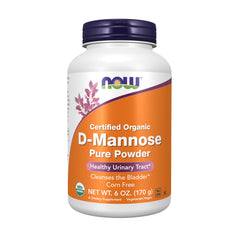 NOW Foods D-Mannose powder bottle for urinary tract support.