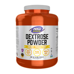 NOW Foods Dextrose powder bottle closeup for energy support during workouts