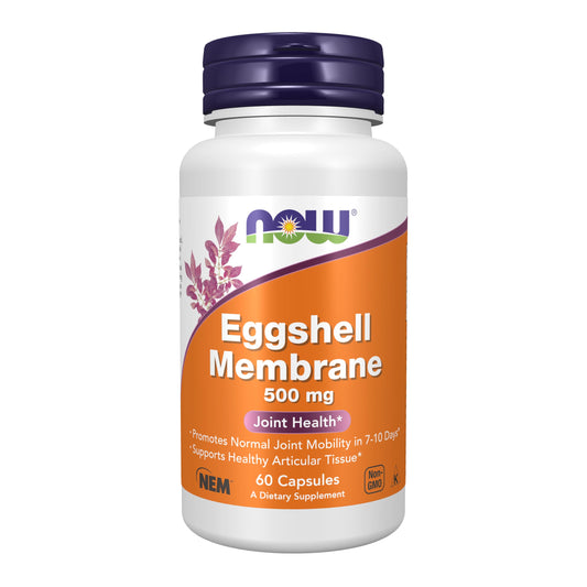 NOW Foods eggshell membrane capsules provide potential joint support.