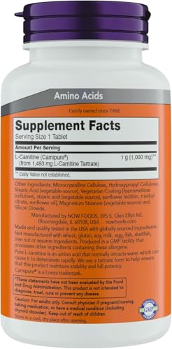 NOW Foods L-Carnitine pack of 2 bottles offers value and convenience.