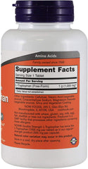 NOW Foods L-Tryptophan 1000 mg tablets close-up for sleep and mood support.