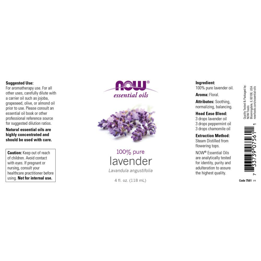 NOW Foods Lavender Oil in a diffuser creates a calm, inviting ambiance.