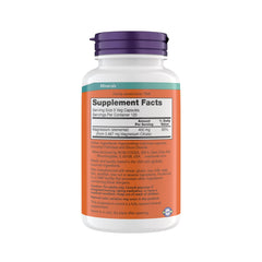 NOW Foods Magnesium Citrate capsules close-up for daily vegan supplementation.