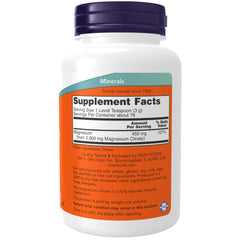 NOW Foods Magnesium Citrate Powder scoop closeup hints at easy daily dosing and consistency.